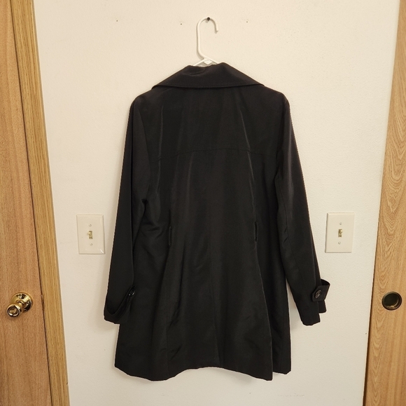 Black London Fog trench coat size large‎ - Picture 14 of 14